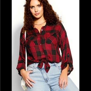 NEW- city chic button down shirt